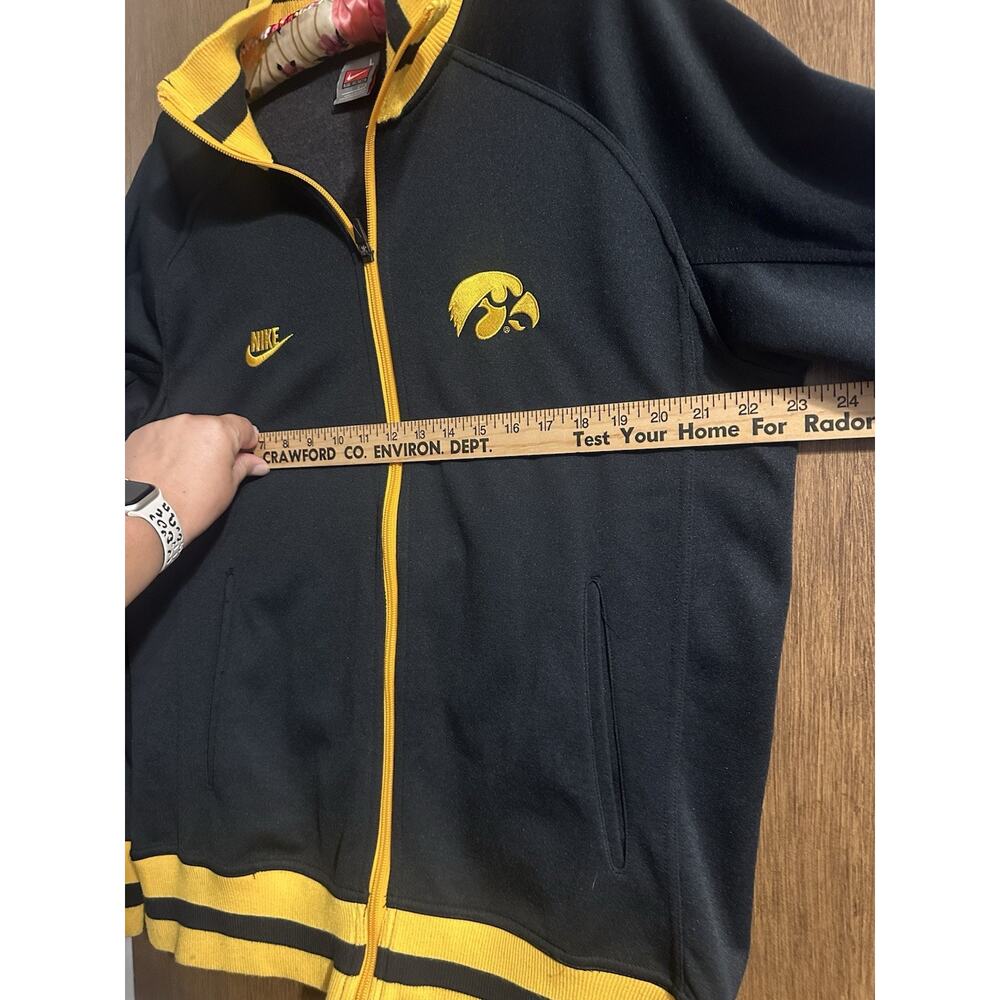 Nike University of Iowa Hawkeyes full zip athletic jacket football college sz L - Picture 9 of 10